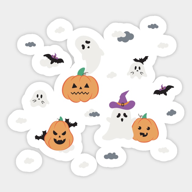 Halloween Madness - First Edition Logo Design Sticker by Al-loony